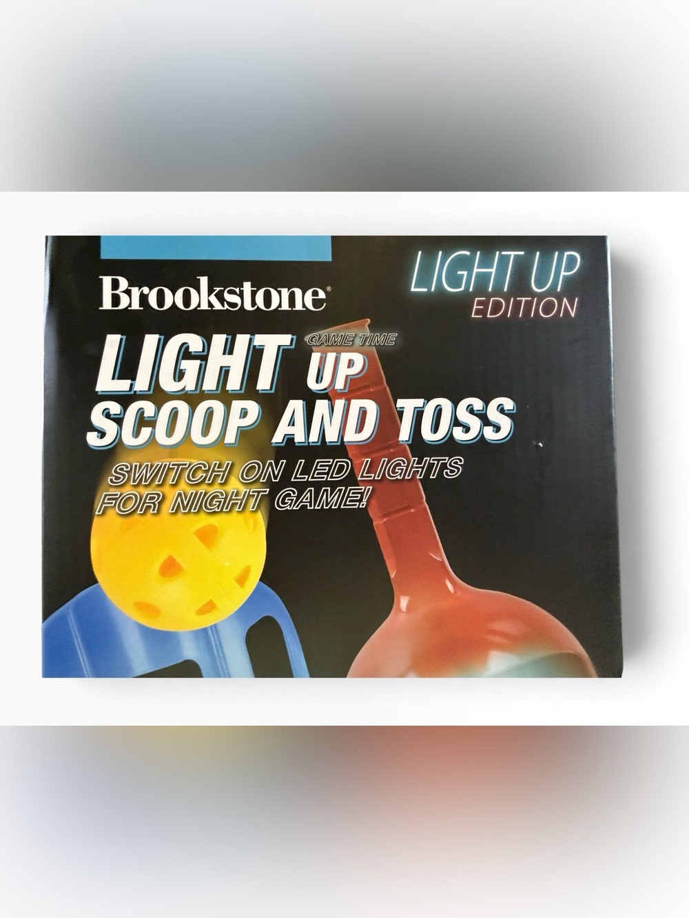 Brookstone Light Up Scoop and Toss LED Outdoor Game New